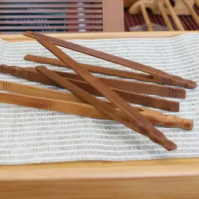 高级手工竹茶杯夹黄竹1号1个