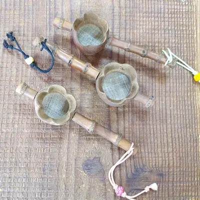 国产细竹根茶叶过滤网 1个/竹制手柄/茶具