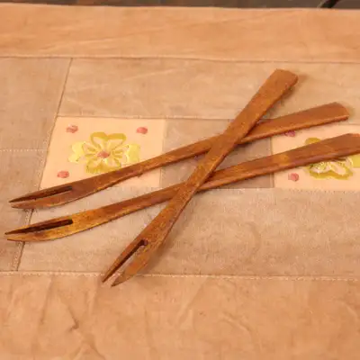 漆木叉 1个/打食叉