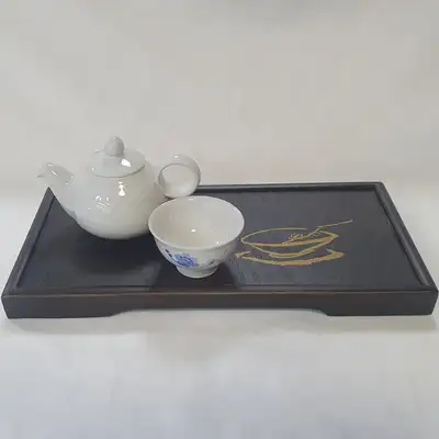 梅花直茶盘 木制托盘 茶点盘 茶道用品 咖啡厅用品