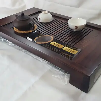 黑檀木高级原木茶盘(茶台)485-茶盘茶具套装茶道
