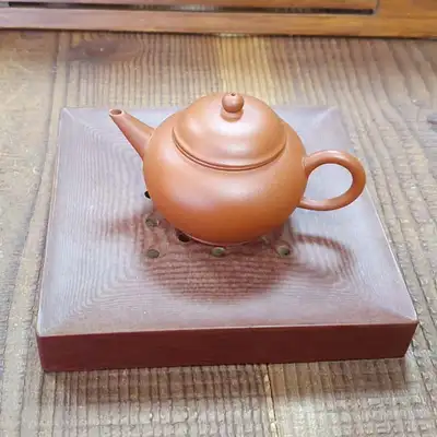 台湾全木胡桶正方形紫砂壶专用茶盘茶台茶盘茶管垫