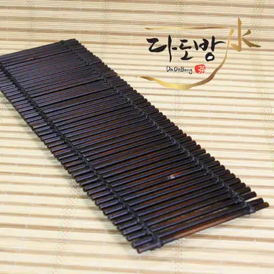 Handmade Bamboo Rectangular Coaster Black Tea Table Mat Teacup Stand