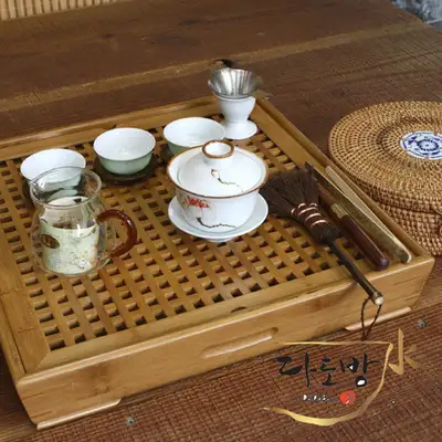 普洱茶茶具組3人用 新7/蜂窩茶盤(大)/蓋碗 茶杯等