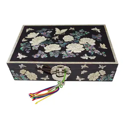 Rectangular Size 9 Single-Tier Jewelry Box - Peony Purple