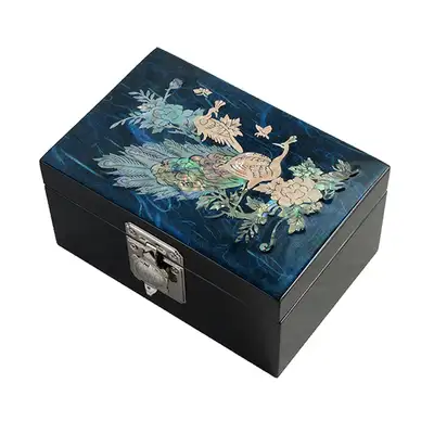 织 珠宝盒(大) - 孔雀(青)