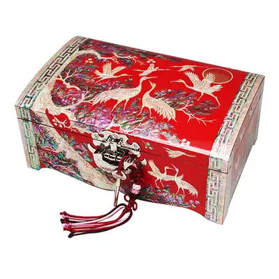 [Openwork] Direct-Roll Size 9 Two-Tier - Crane and Pine (Red)