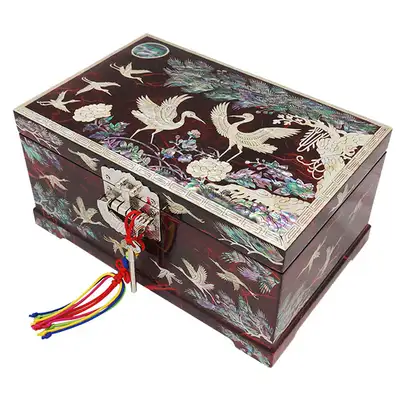 [Hanji] Size 8 Two-Tier - Crane (Red)