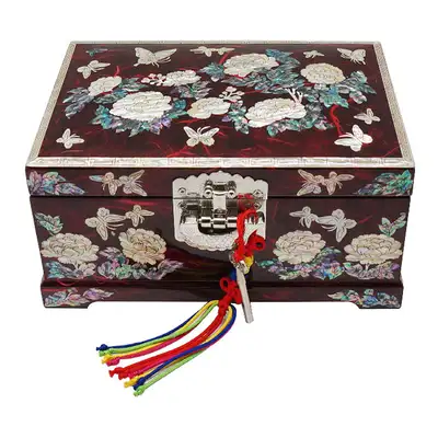 [Hanji] No. 7 Two-Tier - Peony (Red)