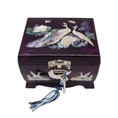 [Hanji] Music Box No. 6 Two-Tier - Peacock Pattern