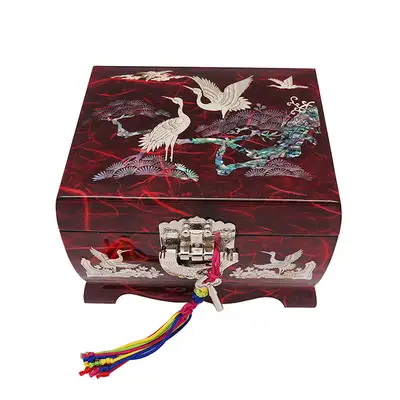 [Hanji] Music Box No. 6 Two-Tier - Crane (Red)
