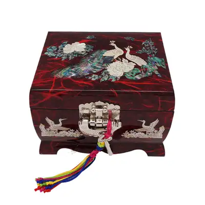 [Hanji] Music Box No. 6 Two-Tier - Peacock (Red)