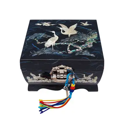 [Korean Paper] Music Box 6 Two-Tier - Cranes (Blue)