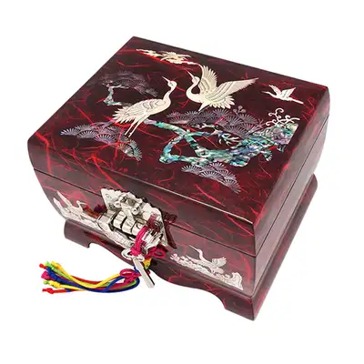 [Hanji] Music No. 5 Two-Tier - Crane (Red)