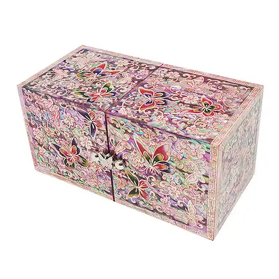 [Openwork] Double-Lid Box (Medium) - Vine Butterfly (Red)