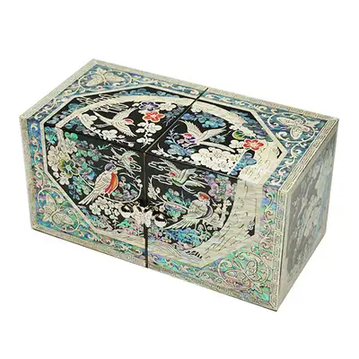 [Openwork] Ssanghap (Medium) - Octagonal Flower and Bird (Black)