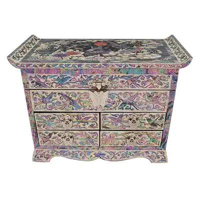 Openwork Scholar 4-Drawer Jewelry Box - Crane and Pine Black