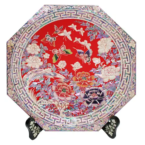 八角盘大牡丹红