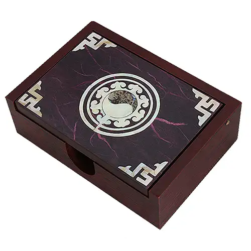 螺钿漆器韩纸名片盒太极宝