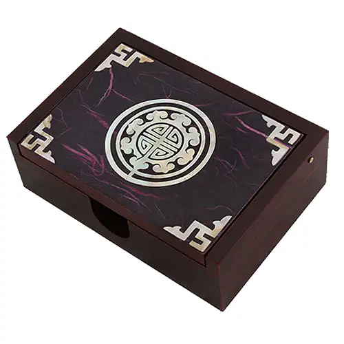 螺钿漆器韩纸名片盒 传统纹样补