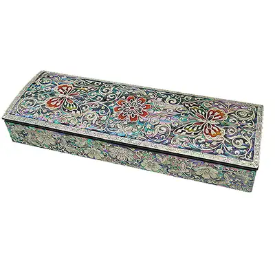 Separated-Type Colored Shell Box Dancheong Butterfly Black