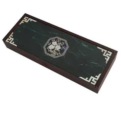 Mother-of-Pearl Inlay Lacquer Hanji Brush Holder Octagonal Plum Blossom