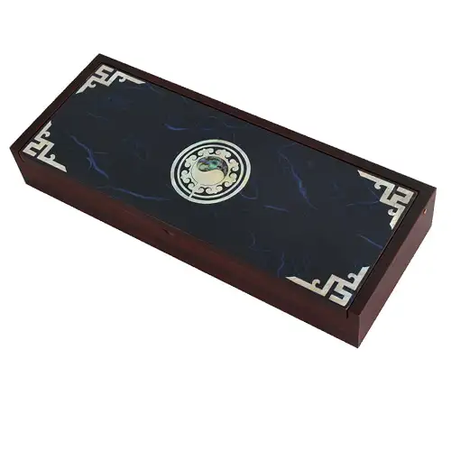 螺钿漆器韩纸笔筒太极青