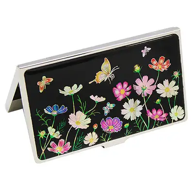 Nacre Lacquerware Business Card Case Cosmos