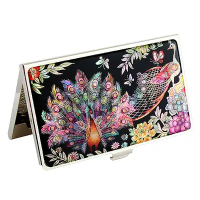 Nacre Lacquerware Business Card Case - Peacock