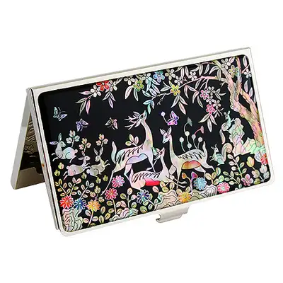 Mother-of-Pearl Lacquer Business Card Case – Deer