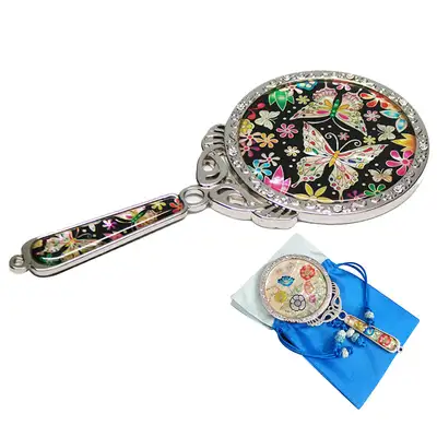 Mother-of-Pearl Princess Mirror Flower Butterfly 1 Black