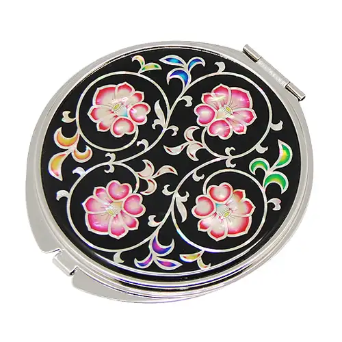 贝壳手镜 唐草花纹