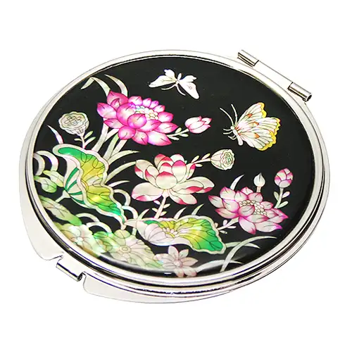 贝壳手镜 莲花 黑色