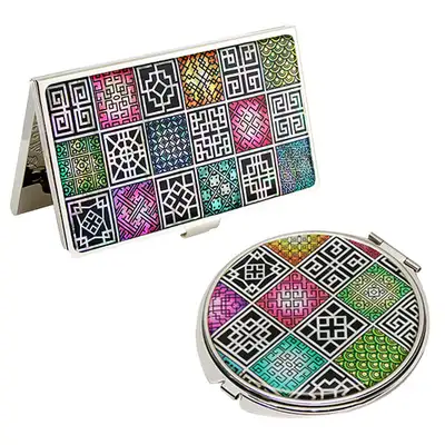 Shell Inlay Mirror & Business Card Case Set - Munsoo Bock