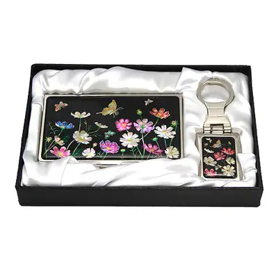 Mother-of-Pearl Business Card Case and Key Set 2-Piece Cosmos