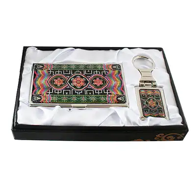 Mother-of-Pearl Business Card Case with Keys 2-Type Roof Dancheong