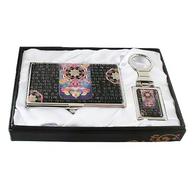 Mother-of-Pearl Business Card Case Keychain Set 2 Types Sijo Dancheong