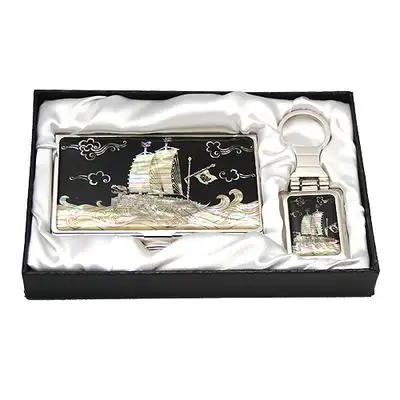 Mother-of-Pearl Business Card Case and Key Set (2 Types) - Turtle Ship