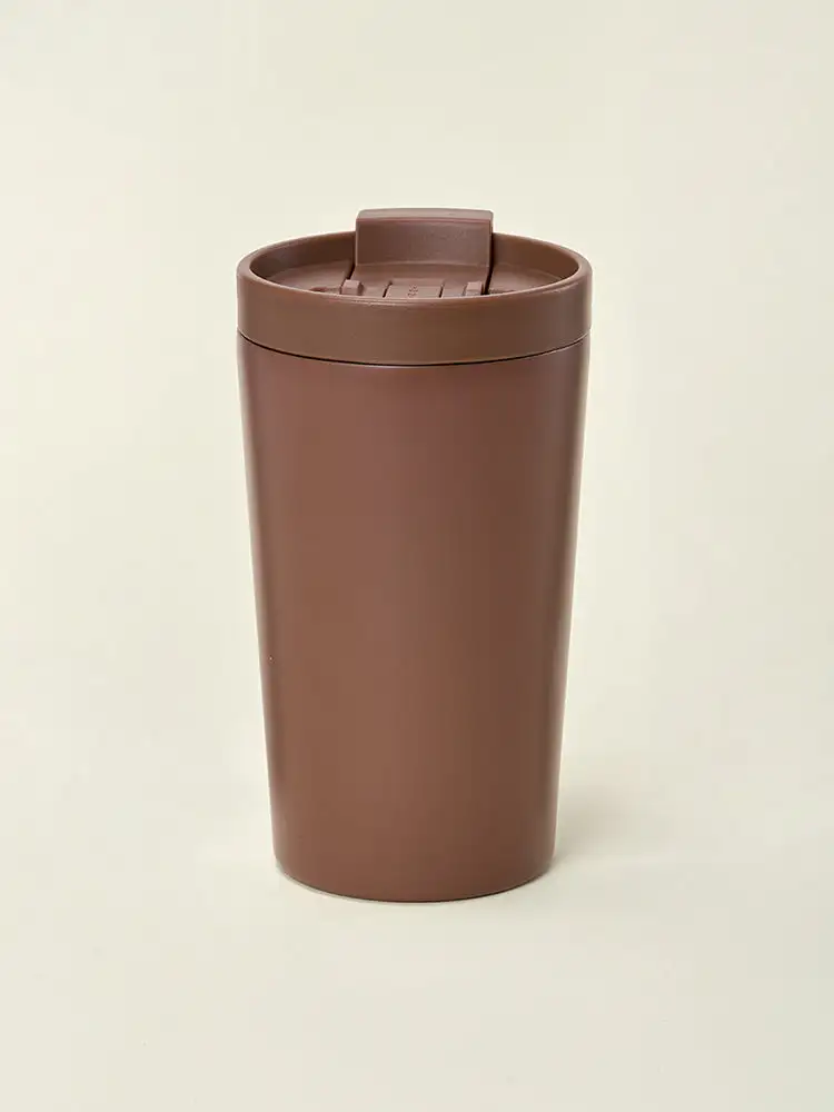 LINE FRIENDS Brown Flip Cap Tumbler (420ml) — 2