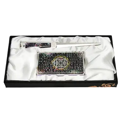 Mother-of-Pearl Business Card Case Jigal 2 Types Sijo Design
