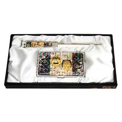 Mother-of-Pearl Business Card Case and Letter Opener Set (2 Types) - Hahoe Mask