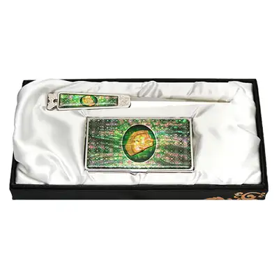 Mother-of-Pearl Business Card Case Jical 2-Type Set - Sumagsae Pattern