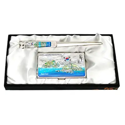 Mother-of-Pearl Business Card Case Jigal 2 Types Dokdo