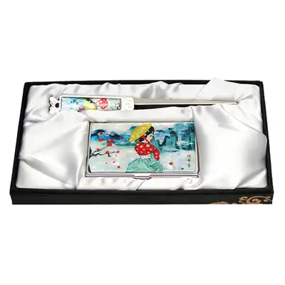Mother-of-Pearl Business Card Case and Letter Opener Set (2 types) - Eoudong