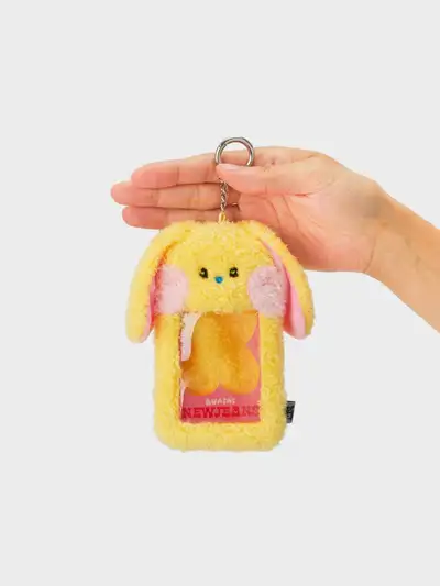 NewJeans Minini Rabbit Plush Photocard Holder Yellow