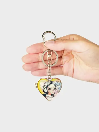 NewJeans Cartoon Metal Mirror Keyring DN