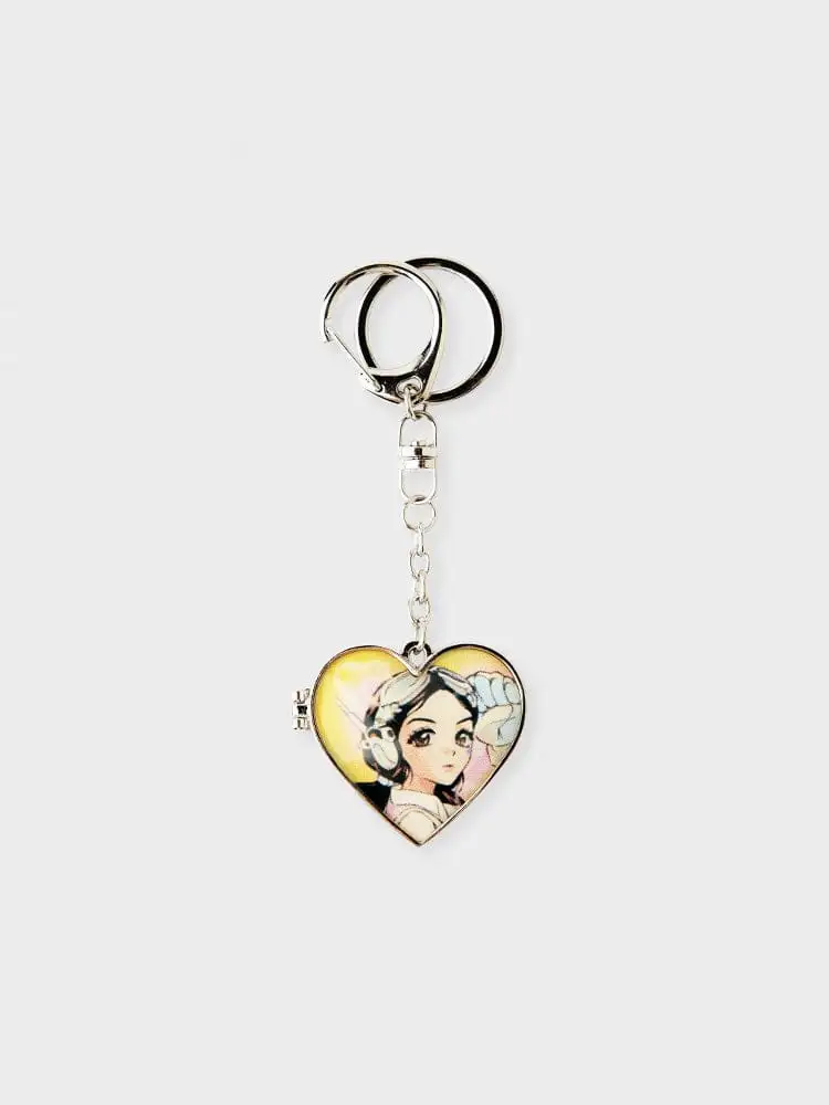 NewJeans Cartoon Metal Mirror Keyring DN — 2