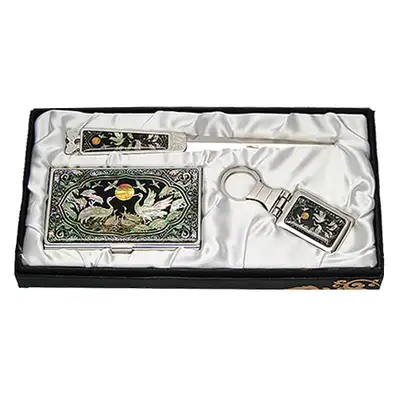 Mother-of-Pearl Business Card Case Jigal 3-Piece Set Dangcho Songhak