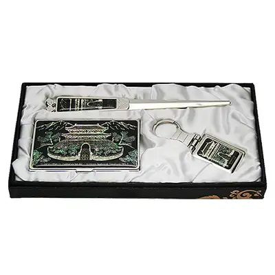 Mother-of-Pearl Business Card Case Jikal 3-Type Set Namdaemun