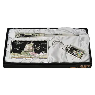 Mother-of-Pearl Business Card Case Knife Set of 3 - Geobukseon